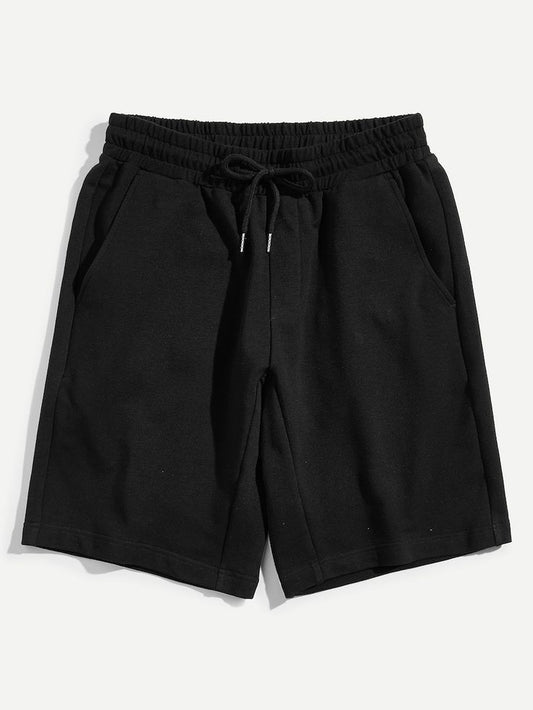 Black Unicolor Short